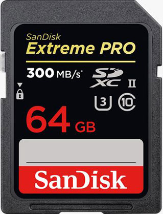 Sandisk EXTREME PRO SDXC 64GB 300MB/S UHS-II U3