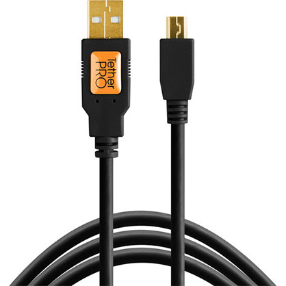 Best image for Tether Tools TetherPro USB 2.0 Type-A to 5-Pin Mini-USB Cable (Black, 15 feet )
