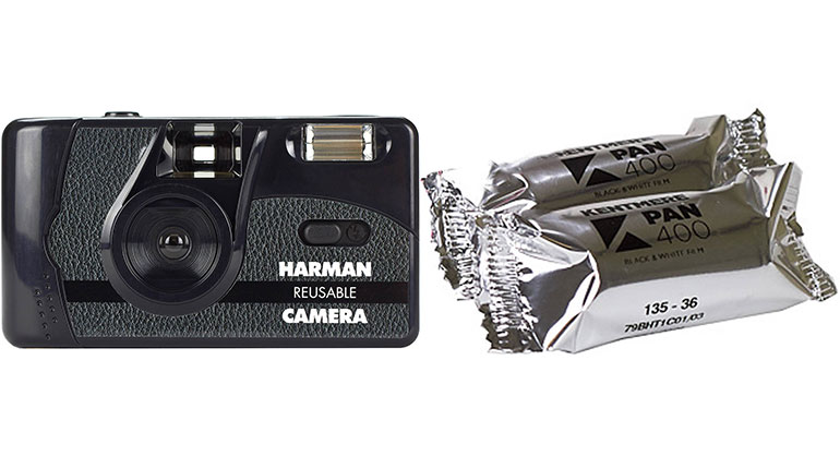 1016027_B.jpg - Harman Reusable 35mm Camera with Flash with 2x Kentmere B&W 400 Film - Image 2