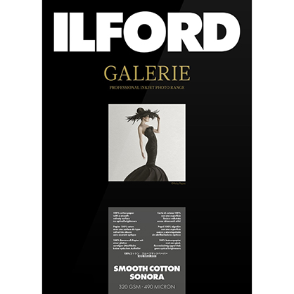 Ilford Galerie Smooth Cotton Sonora 320gsm A3 25 Sheets