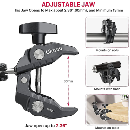 1021177_B.jpg - Ulanzi R094 Multi-Functional Super Clamp - Image 2