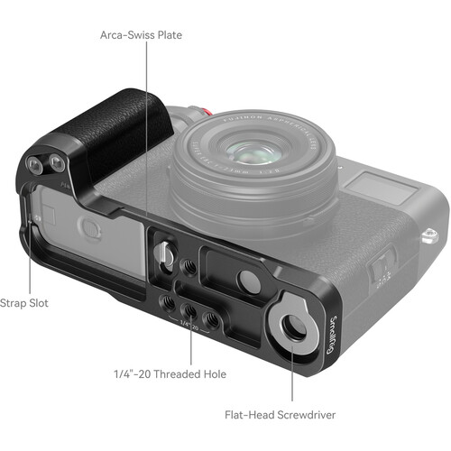 1022577_B.jpg - SmallRig L-Shape Grip for FUJIFILM X100VI/X100V (Black) 4556 - Image 2