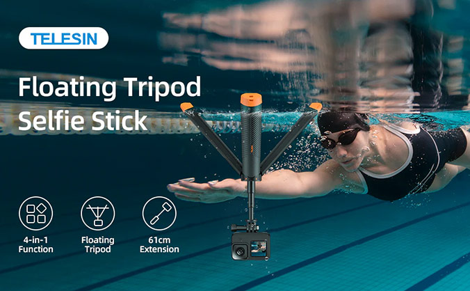 Telesin Floating Tripod Selfie Stick - Best Available Image