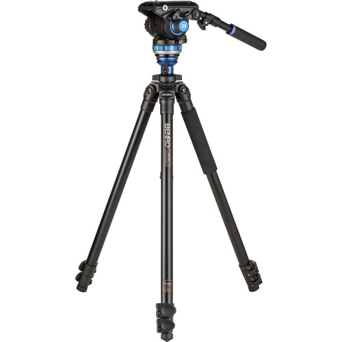 Benro A2573F Aluminum Single Tube Tripod with S6Pro Fluid Video Head - Best Available Image