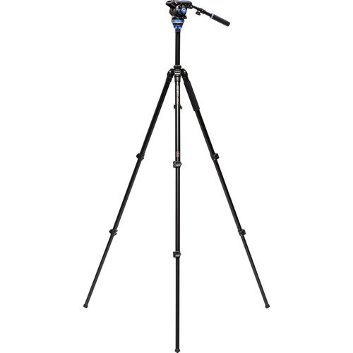 1024277_A.jpg - Benro A2573F Aluminum Single Tube Tripod with S6Pro Fluid Video Head - Image 1