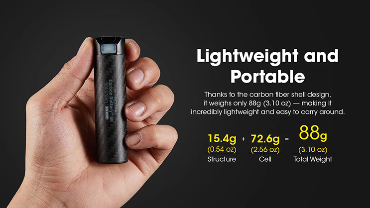 1024607_A.jpg - Nitecore Carbon Battery 6K USB-C 6000mAh Power Bank - Image 1