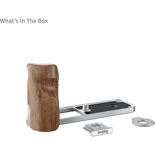 1025207_B.jpg - SmallRig L-Shaped Mount Plate with Wooden Handle for FUJIFILM X half Silver 5223 - Image 2