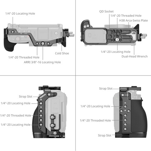 1025507_B.jpg - SmallRig Camera Cage with Top Handle for Nikon ZR 5647 - Image 2