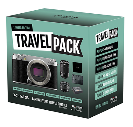 Fujifilm X-M5 Twin Kit Travel Pack (15-45mm lens 50-230mm lens, and accessoires) - Best Available Image