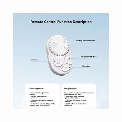 Best image for Telesin P5-RMT-05 Selfie Remote, Bluetooth Control with 10m Range and Zoom Butto