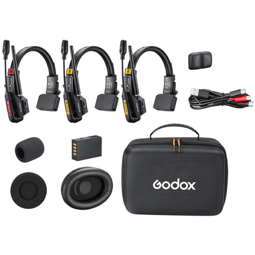 Best image for Godox SkyTalk Air 3S 3-Ps Full-Duplex Wireless Intercom Headset System 2.4GHz