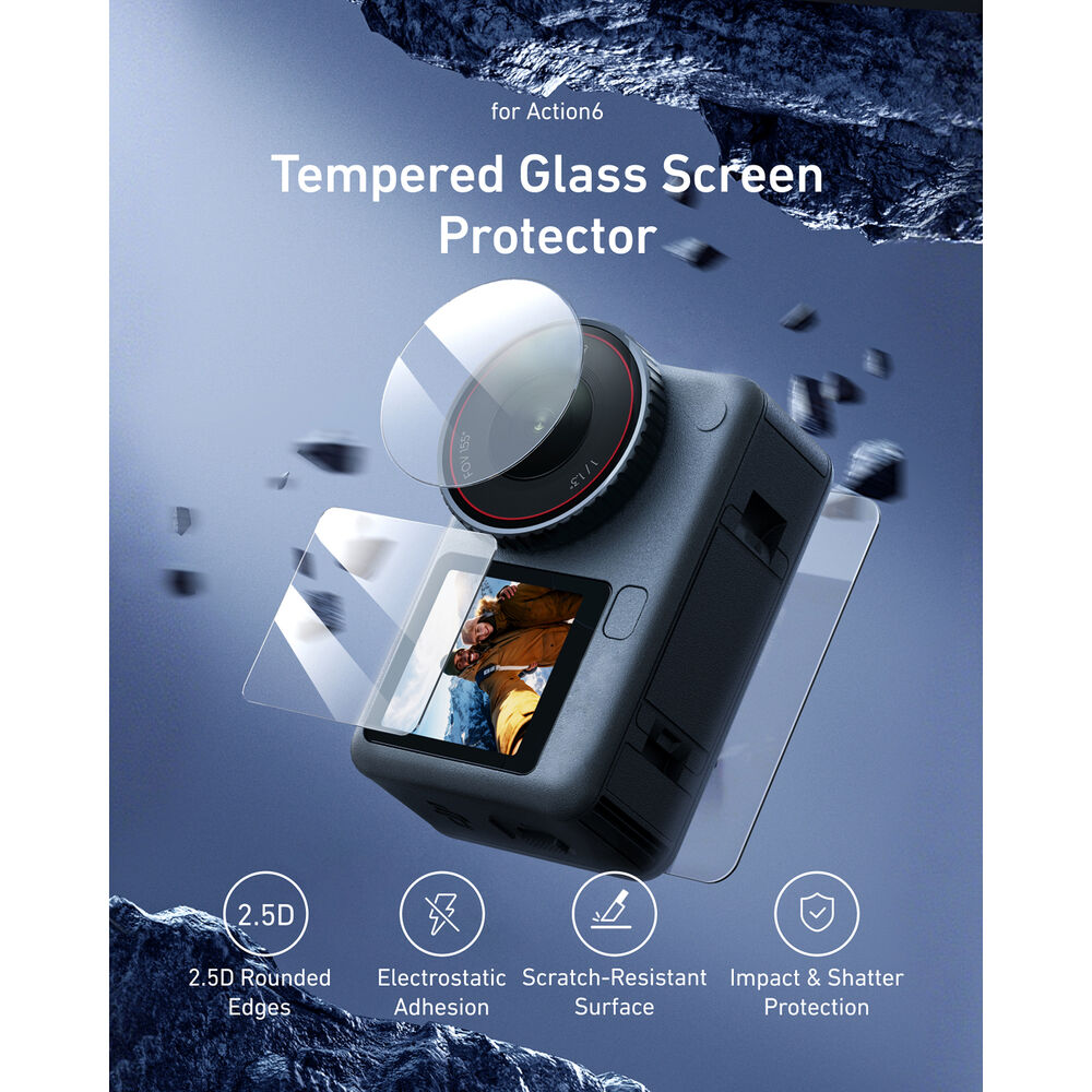 Best image for Telesin Tempered Glass Lens  &  Screen Protector Set for DJI Osmo Action 6