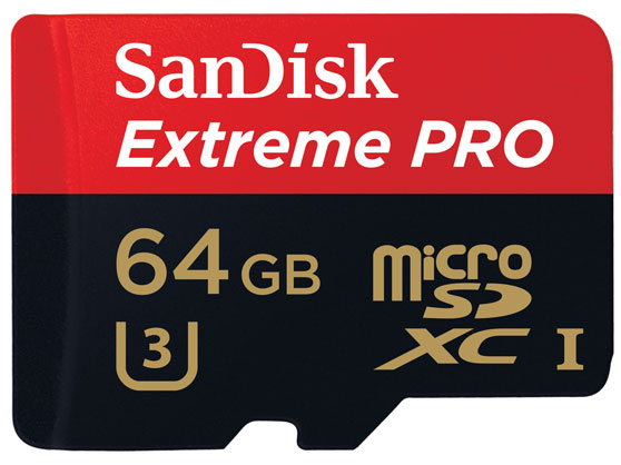 Sandisk EXTREME PRO MICRO SD 64GB 100MB/S C10 U3