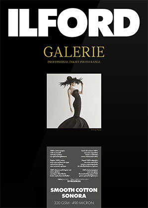 Ilford Galerie Smooth Cotton Sonora 320gsm A2 42cm x 59.4cm 25 sheets - Best Available Image