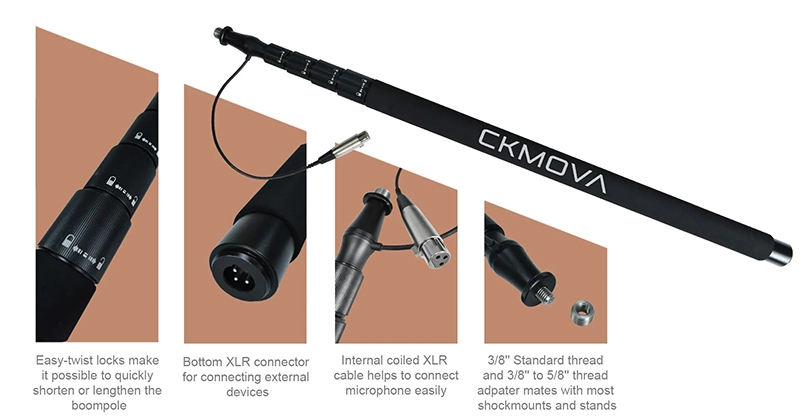 1019868_B.jpg - CKMOVA Boompole with Internal XLR Cable