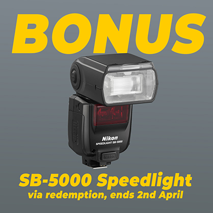 Bonus SB-5000 Speedlight for Nikon D780 D850 D6