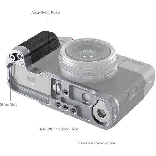 1022578_A.jpg - SmallRig L-Shape Grip for FUJIFILM X100VI/X100V (Silver) 4555 - Image 1