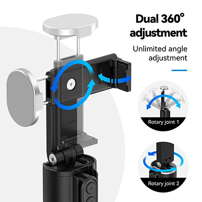 1024838_B.jpg - Telesin Travel Mount-Clamp Phone Holder with Remote Control - Image 2