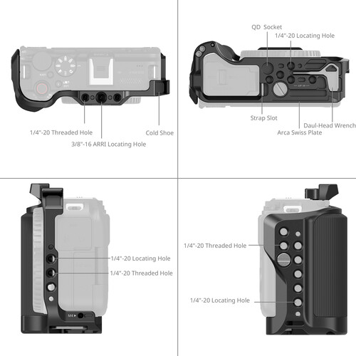 1024958_B.jpg - SmallRig Camera Cage for Canon EOS R50 V (Black) 5427 - Image 2