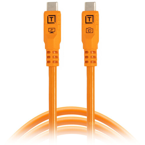 Tether Tools TetherPro Optima USB-C Cable (3m, High-Visibility Orange) - Best Available Image