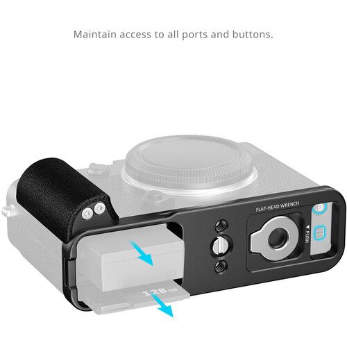 1025218_B.jpg - SmallRig L-Shaped Mount Plate Silicone Handle for FUJIFILM X-E5 (Black) 5448 - Image 2