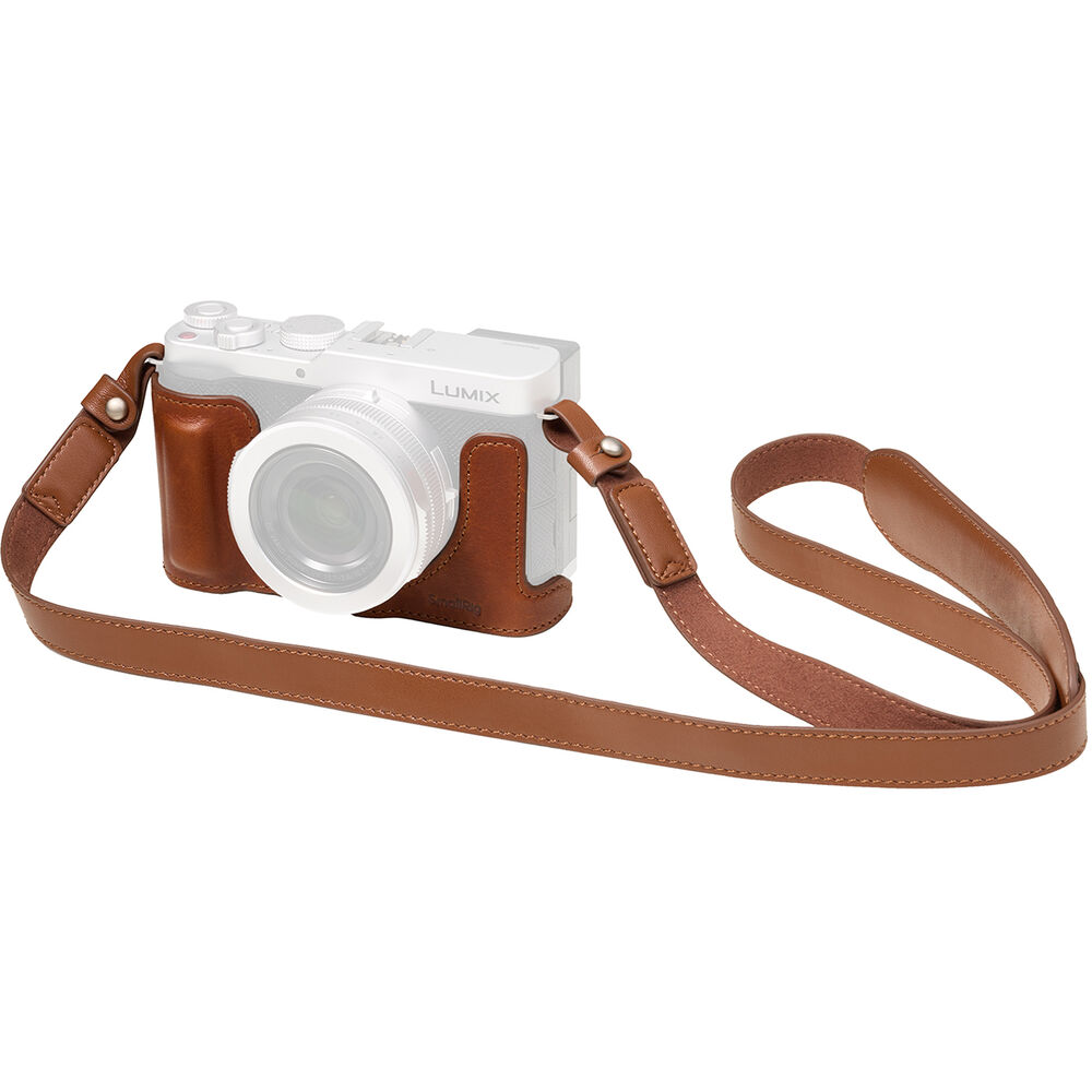 SmallRig Panasonic LUMIX L10 Half-Case with Shoulder Strap (Brown) 6275 - Best Available Image