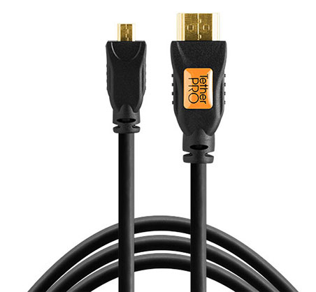 Tether Pro Micro-HDMI (D) to HDMI (A) Cable - 6 feet Black - Best Available Image