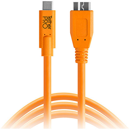Tether Pro USB-C to 3.0 Micro-B 15 feet (4.6m) ORG - Best Available Image