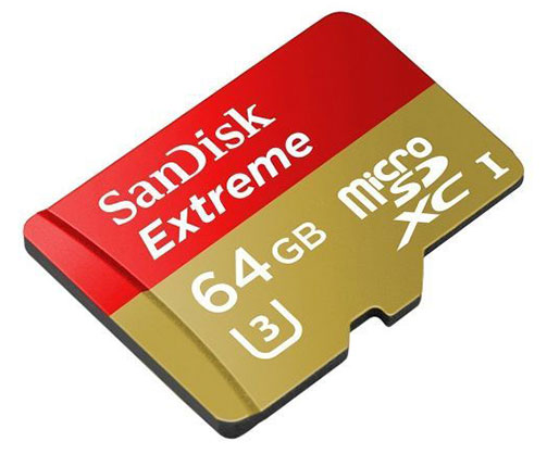 Sandisk 64gb Extreme Micro SDXC 160mb/s + Adaptor