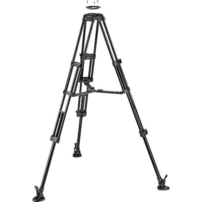 1018299_B.jpg - Manfrotto 504X Fluid Video Head and MVTTWINMA Alum Tripod with Mid-Level Sprea - Image 2