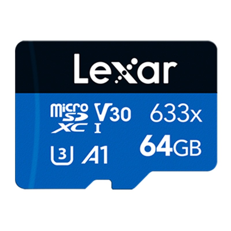 Lexar 64GB Blue Series microSDHC Memory Card C10 U1 V10 A1 UHS-1 - Best Available Image