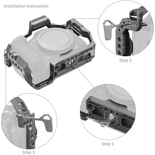 1023899_A.jpg - SmallRig HawkLock Quick Release Camera Cage for Canon EOS R5 Mark II 4977 - Image 1
