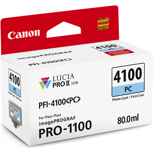 Canon PFI-4100 Photo Cyan Pigment Ink Tank (80mL) - Best Available Image