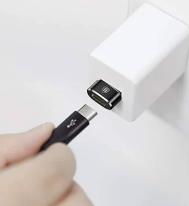 1024389_A.jpg - BASEUS USB-A To USB-C Exquisite 2.4A Converter Adapter Black - Image 1