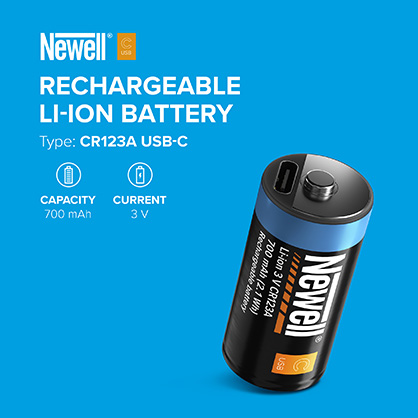 Best image for Newell 2x USB-C CR123A Rechargable Battery - 600 mAh