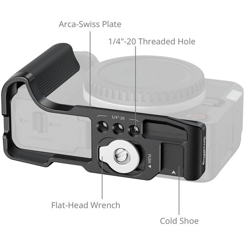 1024959_A.jpg - SmallRig L-Shaped Mount Plate with Handle for Canon EOS R50 V (Black) 5429 - Image 1