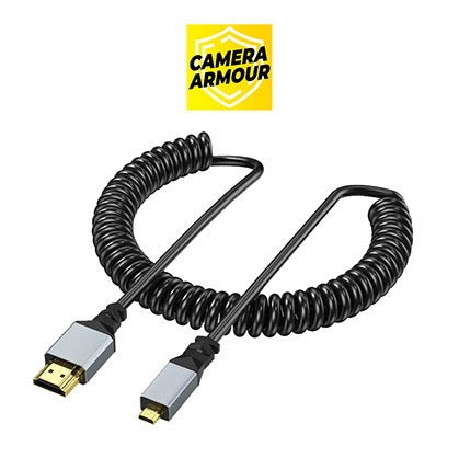 Best image for Camera Armour Coiled Straight Micro-HDMI to HDMI Cable