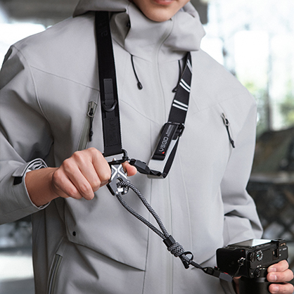 1025439_A.jpg - VSGO Black Snipe URBAN Camera Strap (Convertible Shoulder / Wrist Strap Black) - Image 1