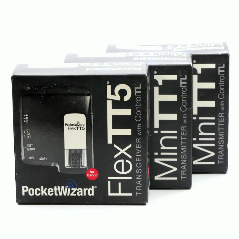 S-H-43TKH9_2.jpg - Pocketwizard set for Canon. 1x Flex TT5 Transceiver + 2x Mini TT1 Transmitters (was $209) - Image 1