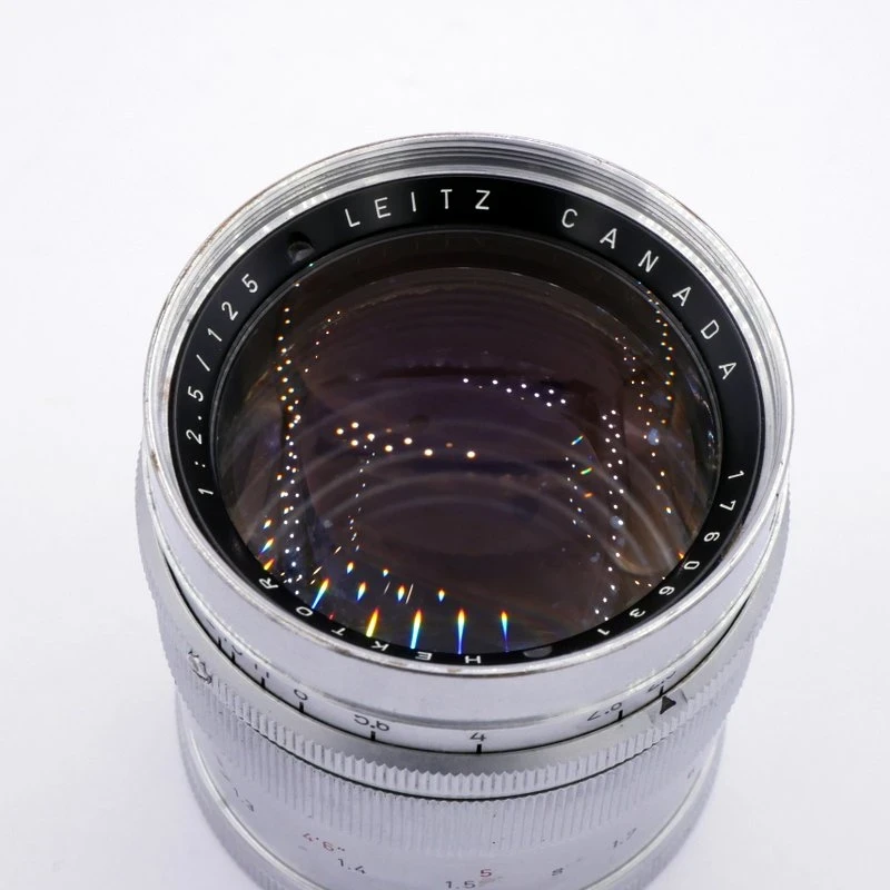 S-H-4YJWTT_4.webp - Leitz 125mm F/2.5 Hektor Lens on focusing mount (16446) - Leica Lens Made in Canada - Image 1