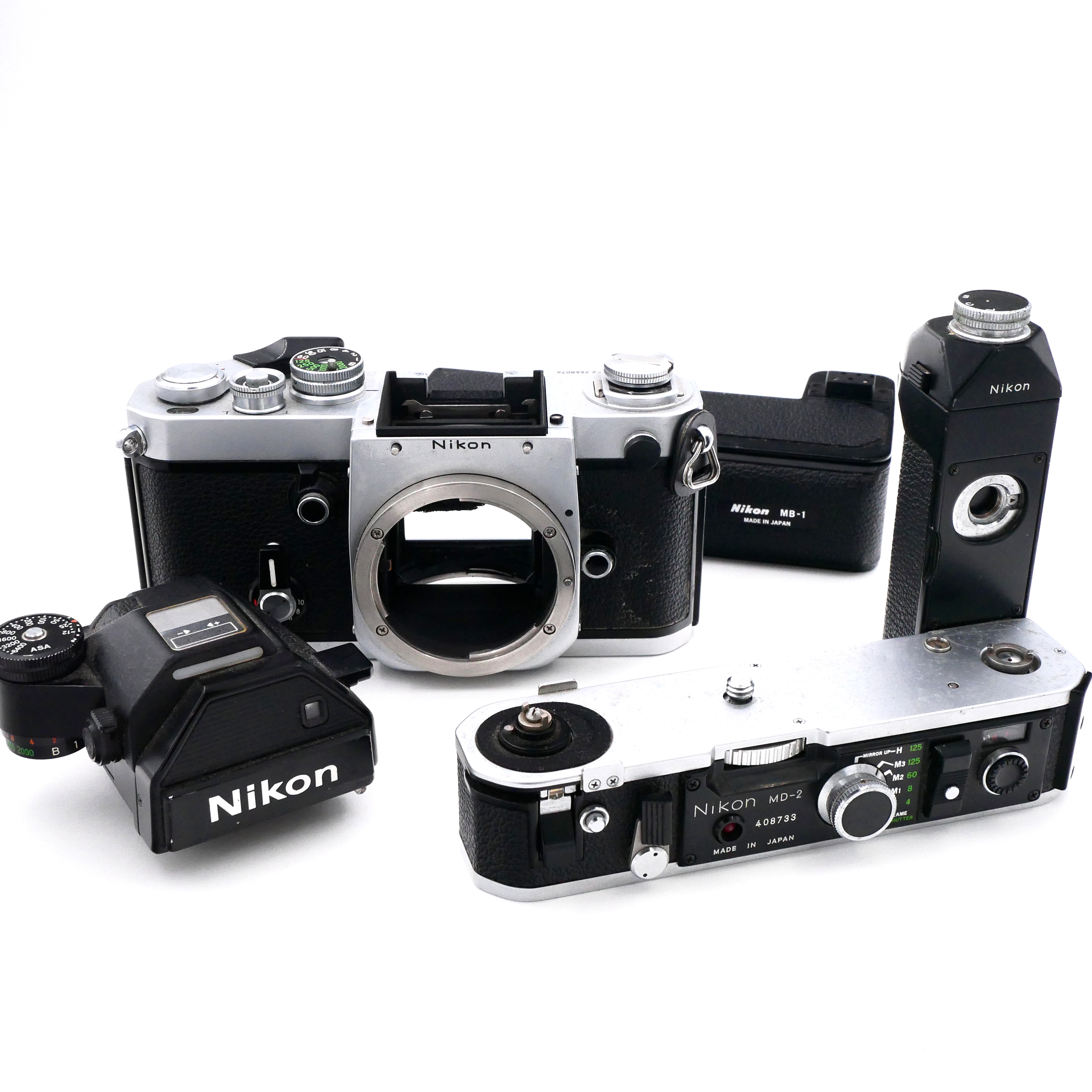 Nikon F2 SLR Film Camera with Nikon MB-1 and MD-2 - Best Available Image
