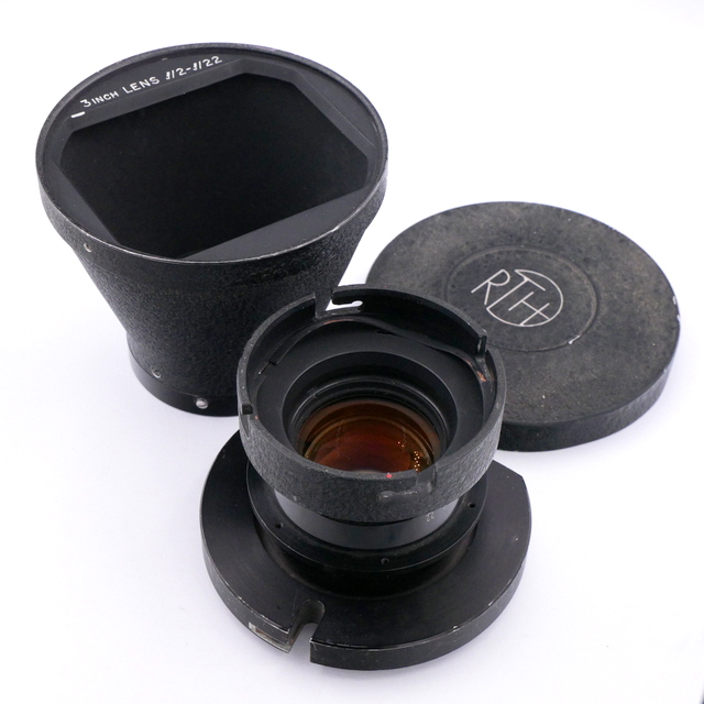 Taylor Hobson 3in 75mm f/2 T2.3 Ortal TV Lens + Hood - Best Available Image