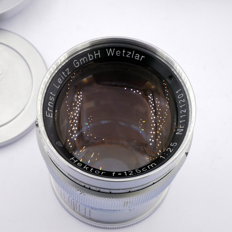 S-H-9HRNXK_3.jpg - Leitz MF 12.5cm F/2.5 Hektor Lens with Hood and Caps - Image 2