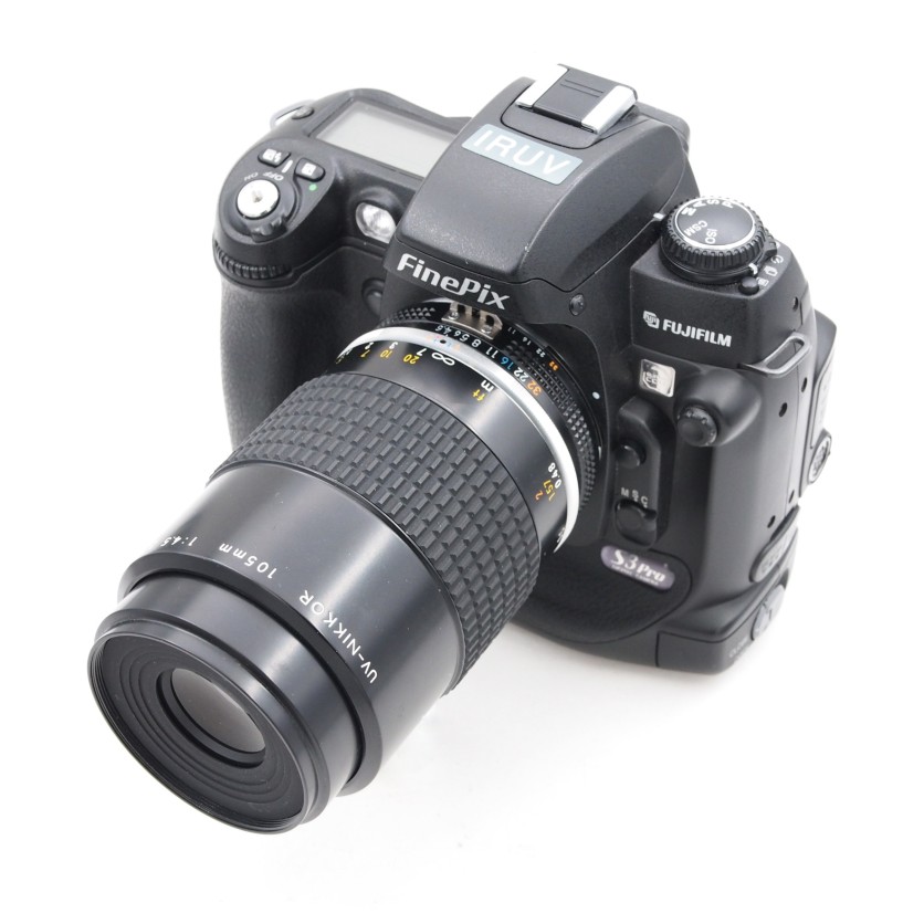 Best image for Nikon MF 105mm F/4.5 AIS UV-Nikkor Lens + 9 Filters and bonus Fujifilm S3pro UVIR Body to use it on! (was $6295)