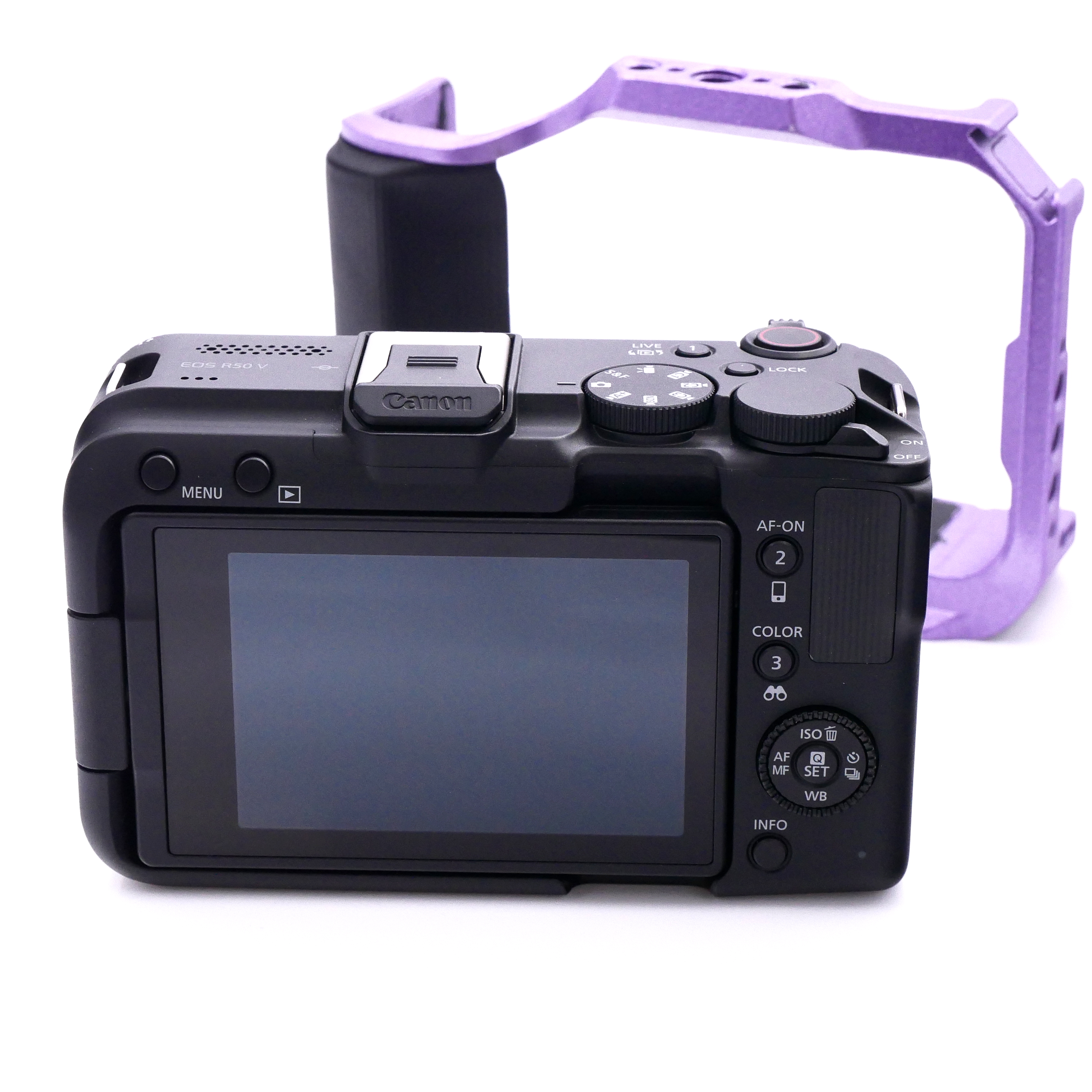 S-H-JVCFN8_2.jpg - Canon EOS R50 V Mirrorless Camera with Smallrig cage - Image 1
