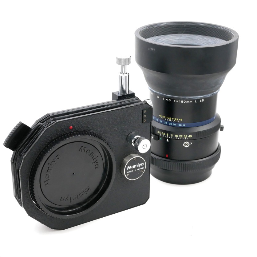 Mamiya NI701 Tilt & Shift Adapter for RZ + Matching 180mm F4.5 Short Barrel Lens